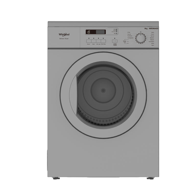 Whirlpool AWD-80AES 8kg Front Load Electric Dryer – 2025
