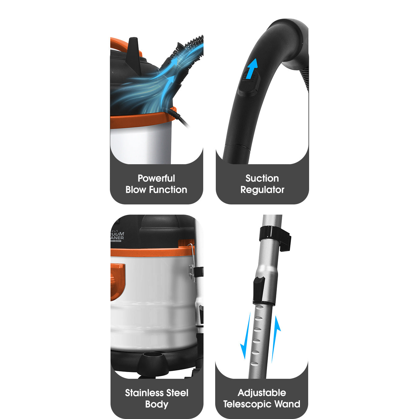 Imarflex IV-2022BS 3-in-1 Vacuum Cleaner