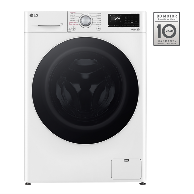 LG FV1208S5W 8kg Inverter Front Load Washing Machine