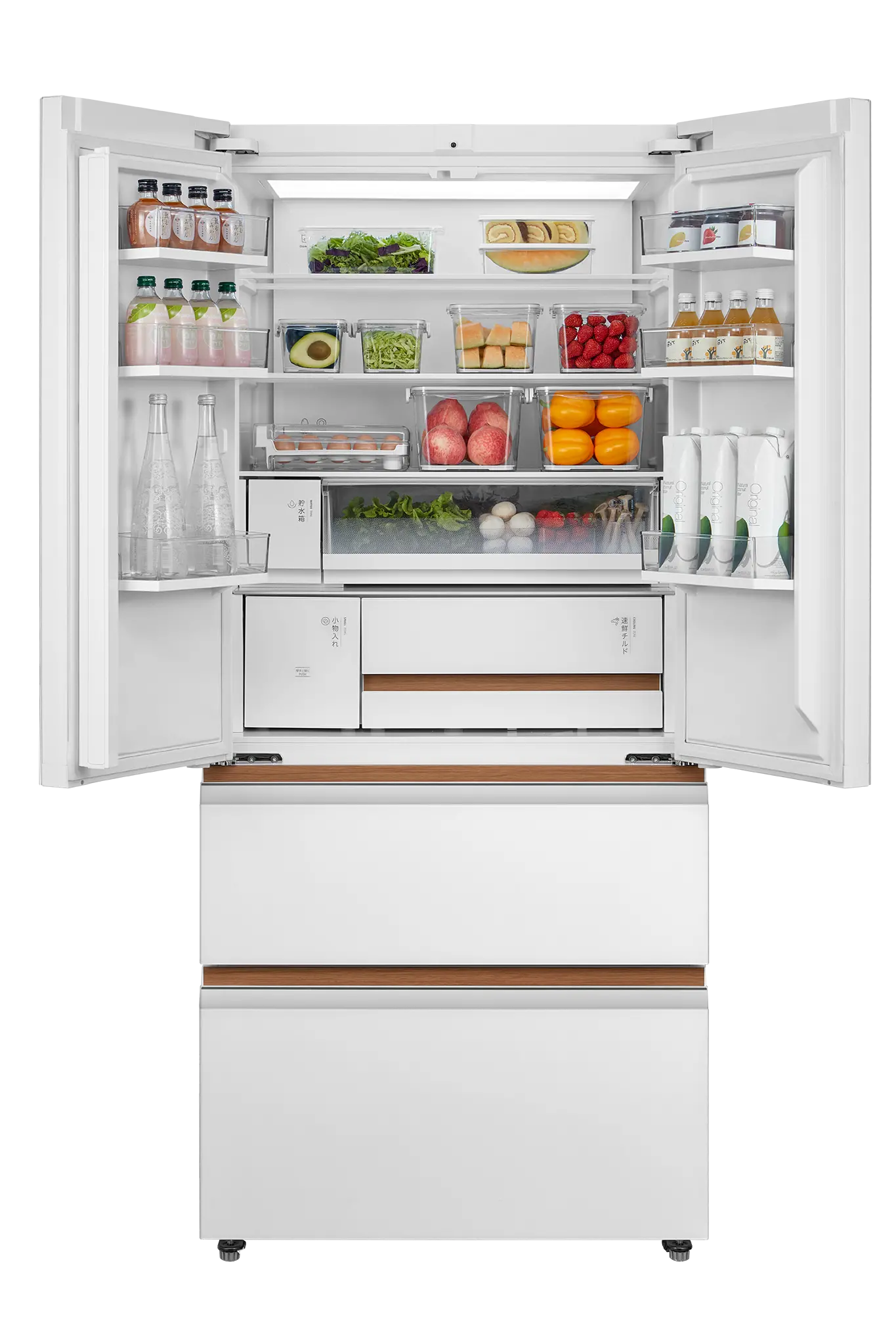 Toshiba GR-RF690WI-PGH 18.8 cuft French Door No Frost Inverter Refrigerator Japandi Series