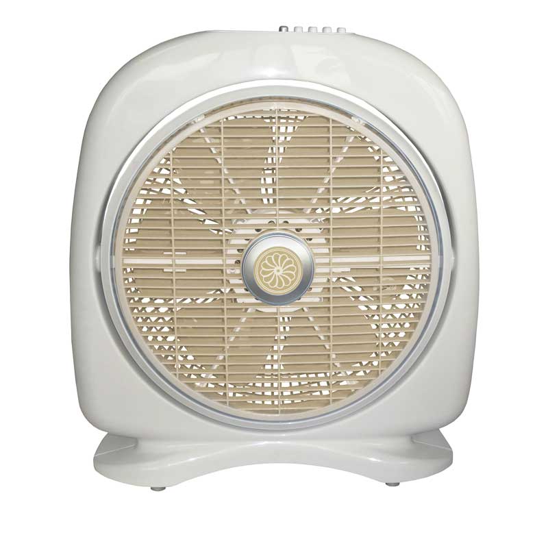 3D ELEGANT FASHION Box Fan White & Mocha