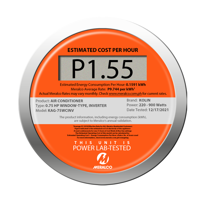 Kolin KAG-75WCINV 0.75 HP Window Type Airconditioner ECPH
